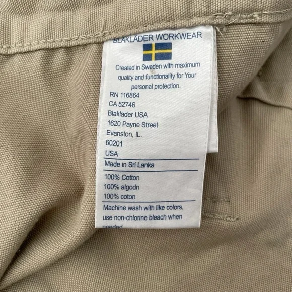 Blaklader Pants Men’s 44X34 Workwear Tool Pockets Reinforced Knee Hammer Loop - Picture 7 of 10
